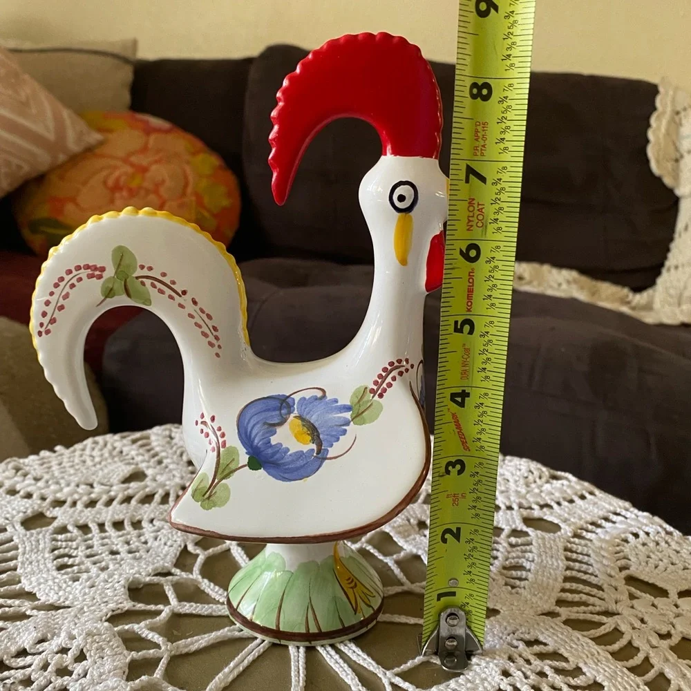Portugal Imports hand painted Ceramic Chicken Rooster figurine statue - Picture 9 of 10